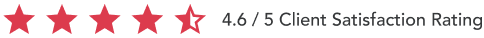 4.6 / 5 Client Satisfaction Rating